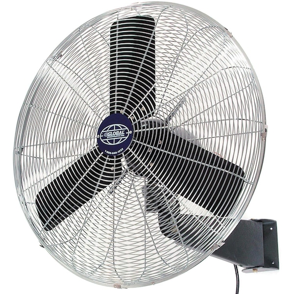 Global Industrial Fan, Wall Mount, 24 in Blade Dia, 120V, Oscillating 607050 - main